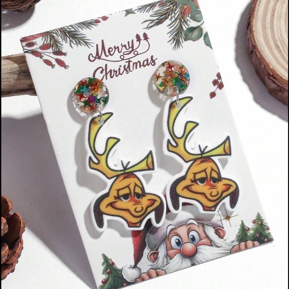 Max Christmas Acrylic Earrings - Picture 3 of 4